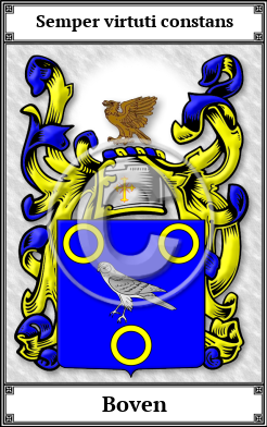 Boven Family Crest Download (JPG)  Book Plated - 150 DPI