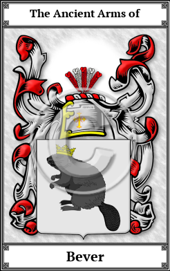 Bever Family Crest Download (JPG)  Book Plated - 150 DPI