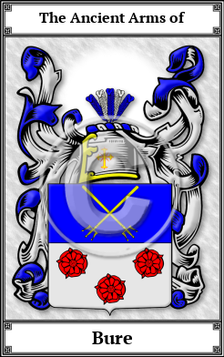Bure Family Crest Download (JPG)  Book Plated - 150 DPI