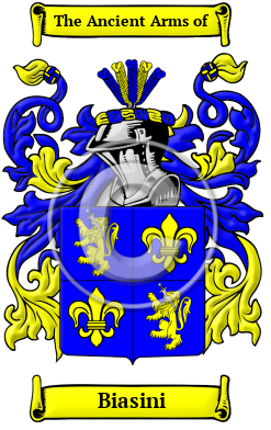 Biasini Family Crest/Coat of Arms