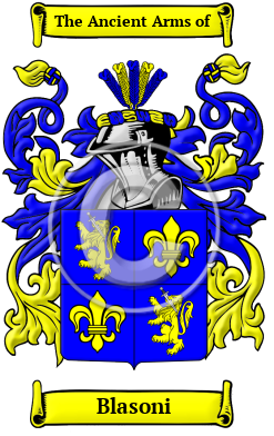 Blasoni Family Crest/Coat of Arms