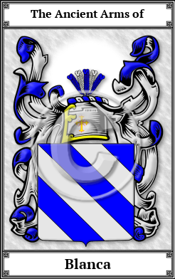 Blanca Family Crest Download (JPG)  Book Plated - 150 DPI