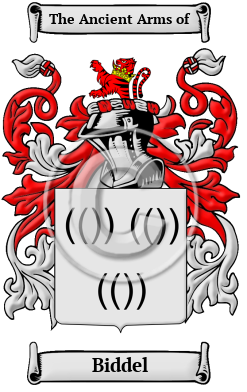 Biddel Family Crest/Coat of Arms