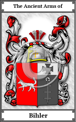 Bihler Family Crest Download (JPG)  Book Plated - 150 DPI