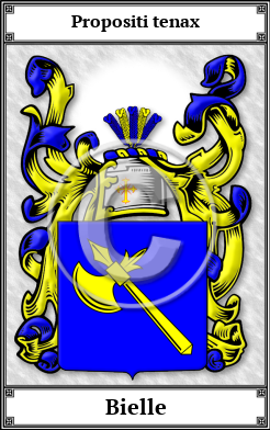 Bielle Family Crest Download (JPG)  Book Plated - 150 DPI