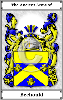 Bechould Family Crest Download (JPG) Book Plated - 300 DPI