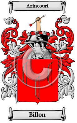 Billon Family Crest/Coat of Arms