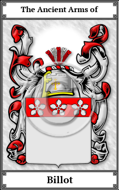 Billot Family Crest Download (JPG)  Book Plated - 150 DPI