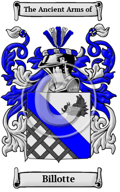 Billotte Family Crest/Coat of Arms