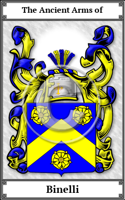 Binelli Family Crest Download (JPG)  Book Plated - 150 DPI