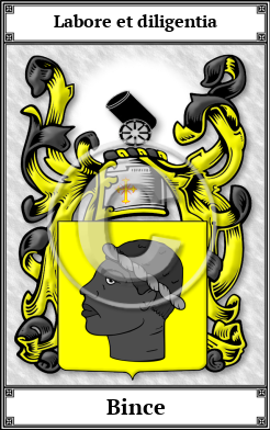 Bince Family Crest Download (JPG)  Book Plated - 150 DPI