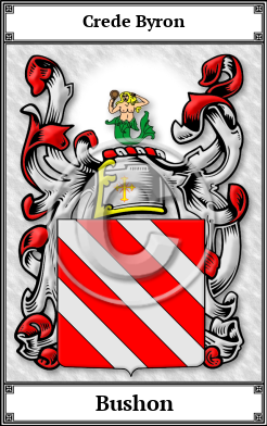 Bushon Family Crest Download (JPG) Book Plated - 600 DPI