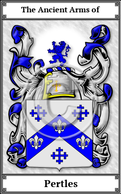 Pertles Family Crest Download (JPG)  Book Plated - 150 DPI