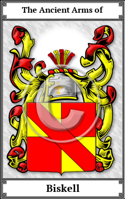 Biskell Family Crest Download (JPG)  Book Plated - 150 DPI