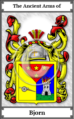 Bjorn Family Crest Download (JPG) Book Plated - 600 DPI