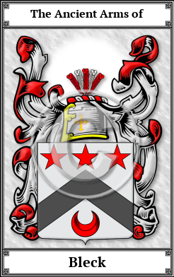 Bleck Family Crest Download (JPG)  Book Plated - 150 DPI