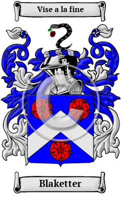 Blaketter Family Crest/Coat of Arms