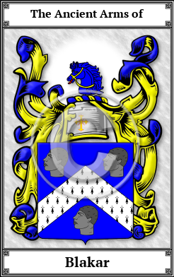 Blakar Family Crest Download (JPG)  Book Plated - 150 DPI
