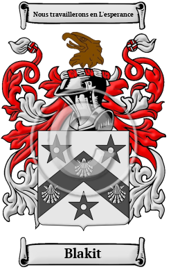 Blakit Family Crest/Coat of Arms