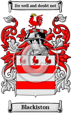 Blackiston Family Crest/Coat of Arms
