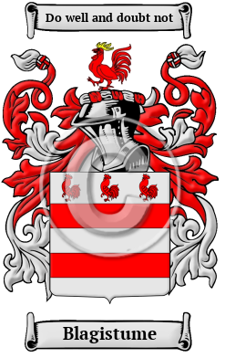 Blagistume Family Crest/Coat of Arms