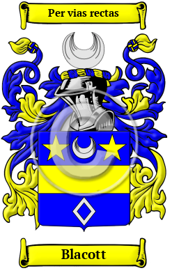 Blacott Family Crest/Coat of Arms