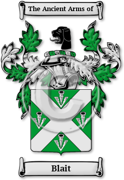 Blait Family Crest Download (jpg) Legacy Series - 150 DPI