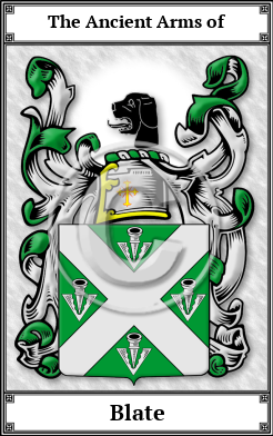 Blate Family Crest Download (JPG) Book Plated - 600 DPI