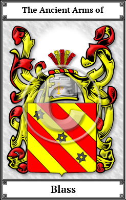 Blass Family Crest Download (JPG)  Book Plated - 150 DPI