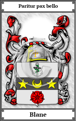 Blane Family Crest Download (JPG) Book Plated - 600 DPI