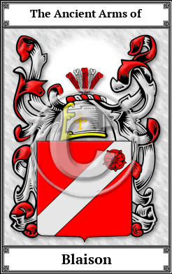 Blaison Family Crest Download (JPG)  Book Plated - 150 DPI