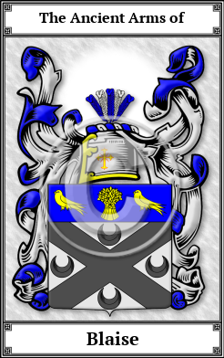 Blaise Family Crest Download (JPG)  Book Plated - 150 DPI