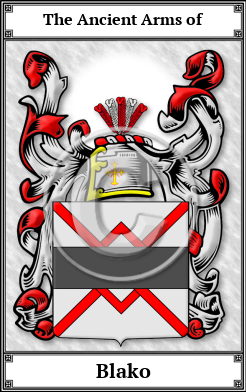 Blako Family Crest Download (JPG)  Book Plated - 150 DPI