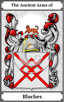 Blaches Family Crest Download (JPG) Book Plated - 600 DPI