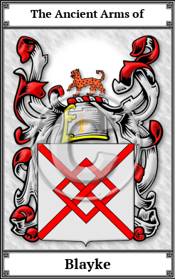 Blayke Family Crest Download (JPG)  Book Plated - 150 DPI