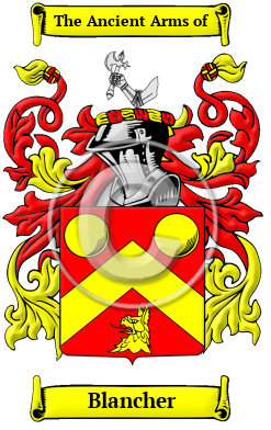 Blancher Family Crest/Coat of Arms