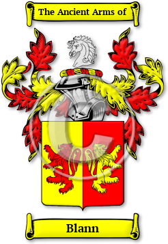 Blann Family Crest Download (jpg) Legacy Series - 150 DPI