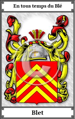 Blet Family Crest Download (JPG) Book Plated - 600 DPI