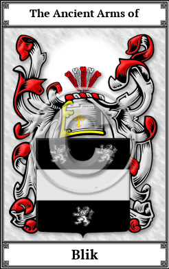 Blik Family Crest Download (JPG)  Book Plated - 150 DPI