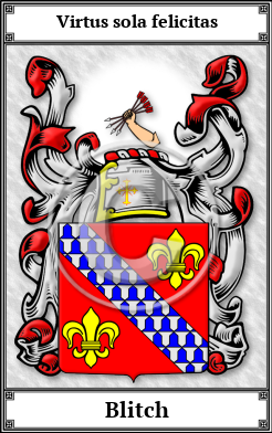 Blitch Family Crest Download (JPG)  Book Plated - 150 DPI
