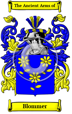 Blommer Family Crest/Coat of Arms