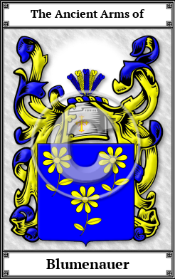 Blumenauer Family Crest Download (JPG)  Book Plated - 150 DPI
