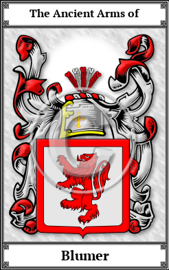 Blumer Family Crest Download (JPG)  Book Plated - 150 DPI