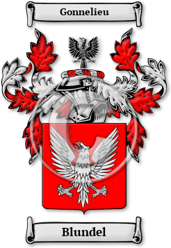 Blundel Family Crest Download (jpg) Legacy Series - 150 DPI