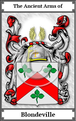 Blondeville Family Crest Download (JPG) Book Plated - 600 DPI