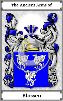Blossen Family Crest Download (JPG)  Book Plated - 150 DPI