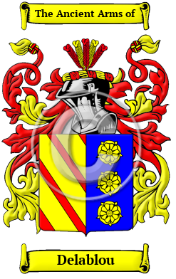 Delablou Family Crest/Coat of Arms