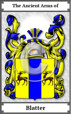 Blatter Family Crest Download (JPG)  Book Plated - 150 DPI