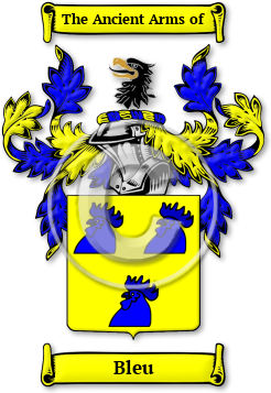 Bleu Family Crest Download (jpg) Legacy Series - 150 DPI