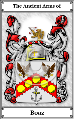 Boaz Family Crest Download (JPG)  Book Plated - 150 DPI